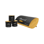 Haus Roland 4 pcs Bread Bin and Canisters Set