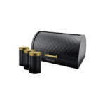 Haus Roland Metal Bread Bin and jars Set HR 412-2