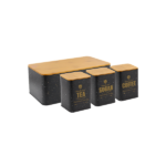 Haus Roland Bread Bin and Canisters with Bamboo Lid Set