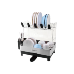Haus Roland iron wired and powder coated kitchen dish rack with water drainage pipe