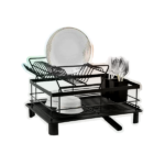 Haus Roland iron wired and powder coated kitchen dish rack with water drainage pipe HR301-1